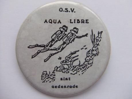 Zwemmen O.S.V. Aqua Libre duikverenging Sint Oedenrode oude button